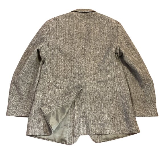 Vtg Harris Tweed Sport Coat Sz 48L Gray Brown Handwoven 100% Pure Scottish Wool - Picture 6 of 8